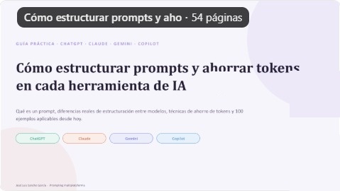 Cómo estructurar prompts y ahorrar tokens en cada herramienta de IA.