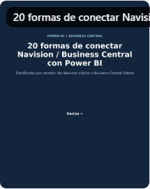 20 formas de conectar Navision y Business Central a Power BI.