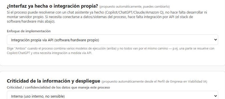 Captura real: enfoque de implementación y criticidad/despliegue de un proceso